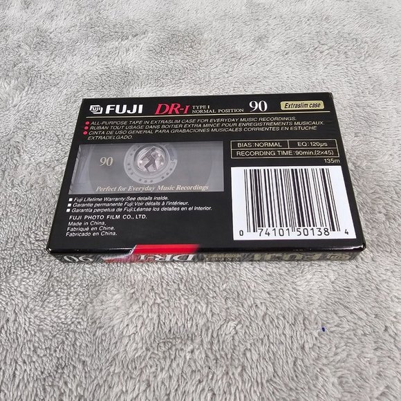 FUJI DR-I Normal Bias 90 Min Blank Audio Cassette Tape Type I, Brand New Sealed - Picture 11 of 12